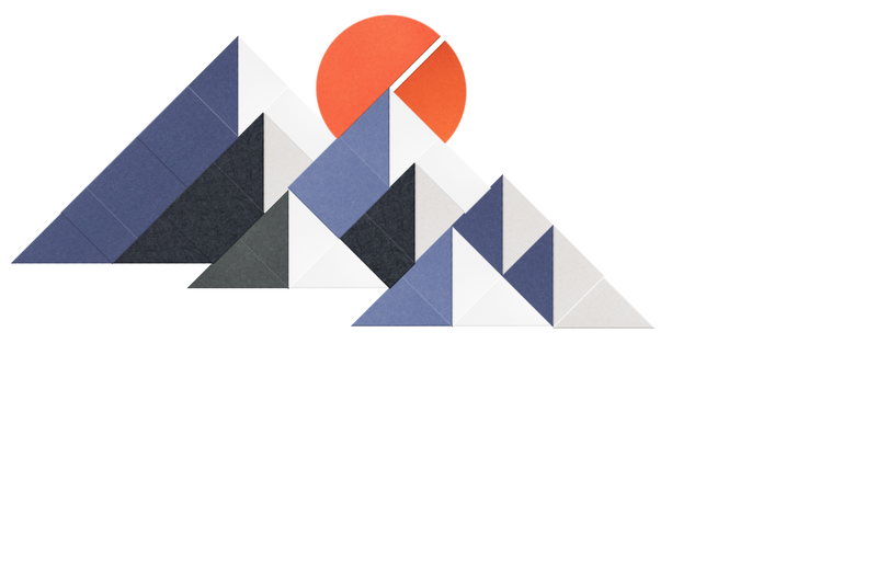Snowy Mountain Sunset Design