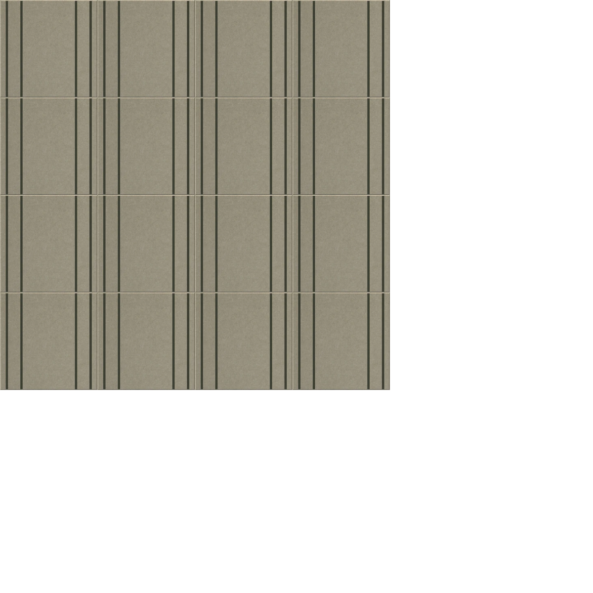 Sage green wall design with dark vertical pinstripes arranged in a grid pattern.