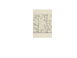 Decorative panel with cream shiplap borders on top and bottom, green bamboo leaf pattern in center.