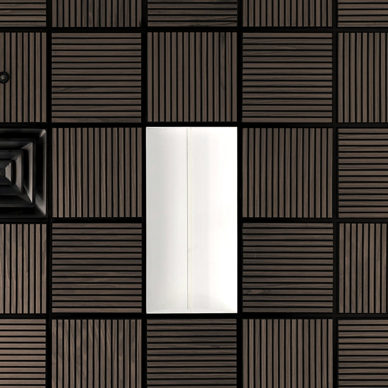 Wenge 2x2 slat acoustic ceiling tiles