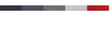 Horizontal color strip poster with charcoal, gray, taupe, light gray, and red sections.