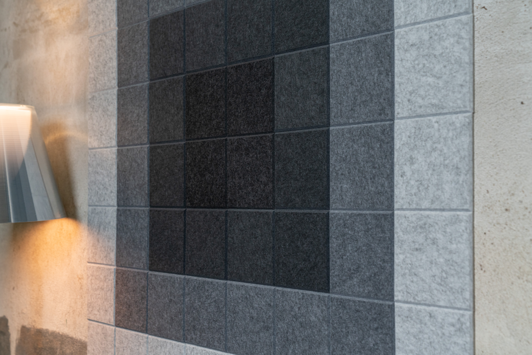 Two Grey Targets Acoustic Art | Pinnable Tiles | Felt Right | felt right