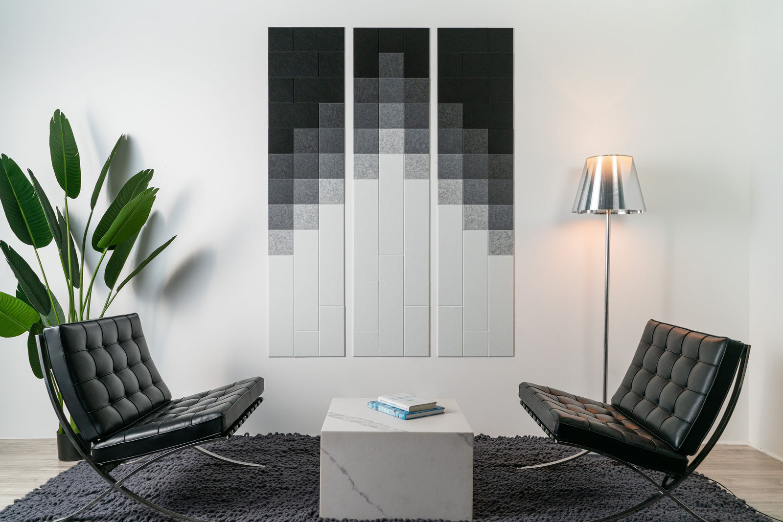 Triptych Black to White