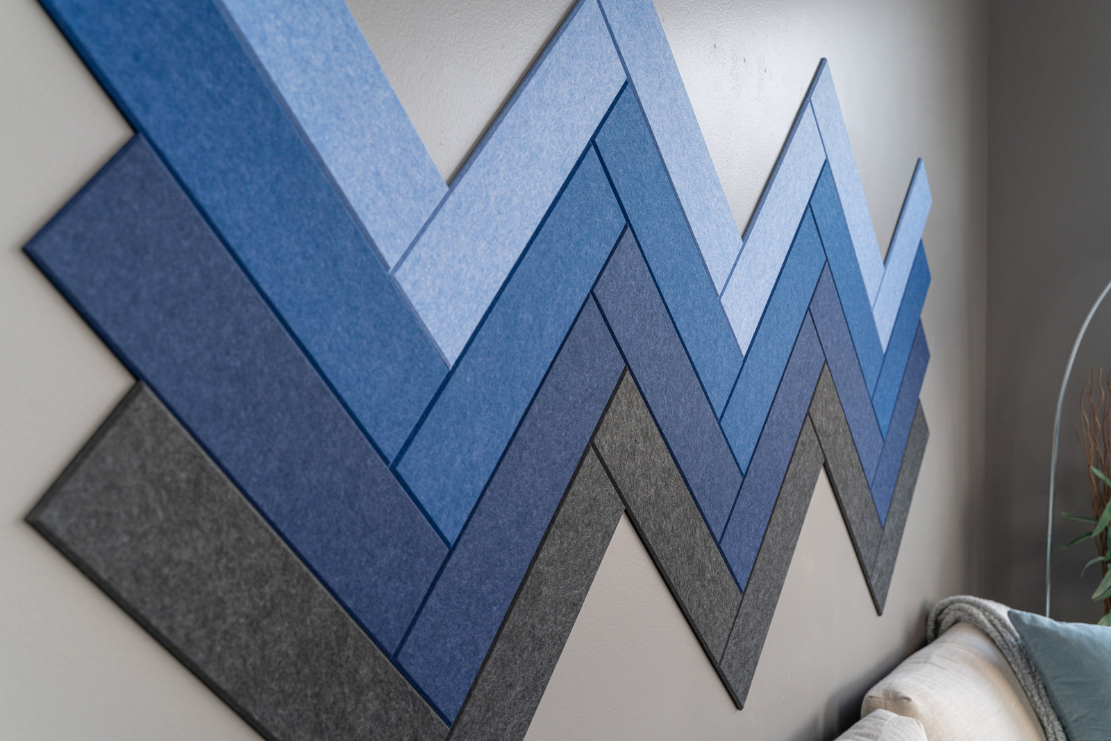 Dark Blues Herringbone