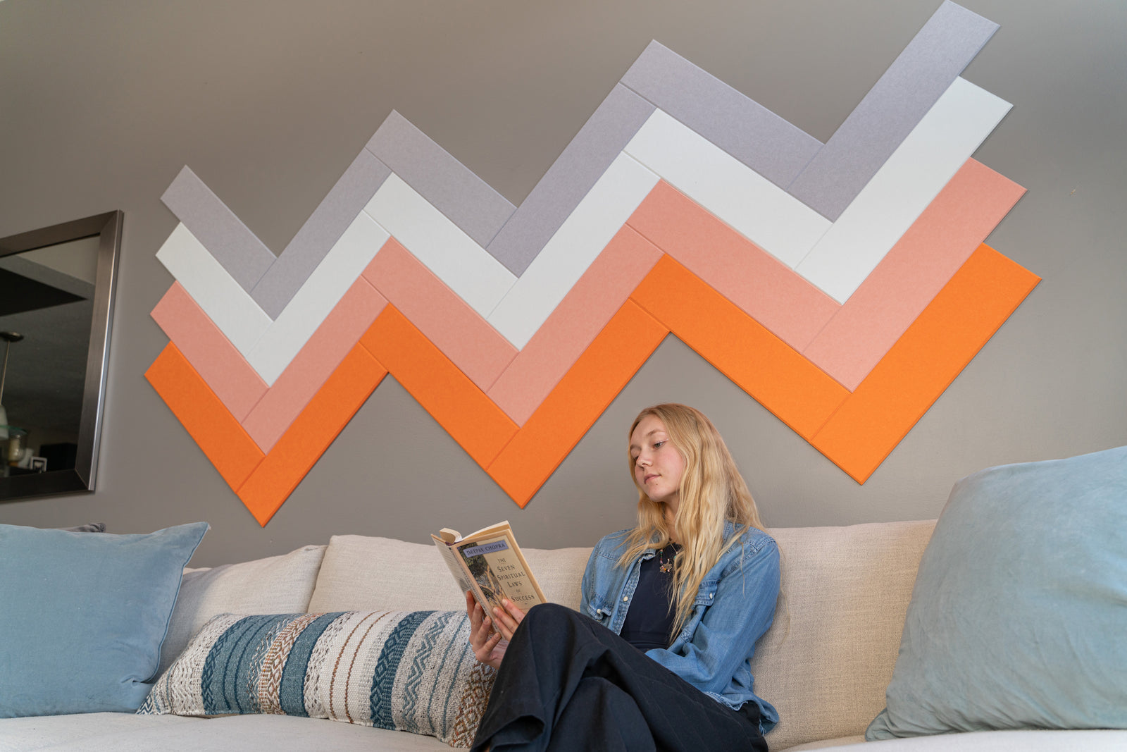 Grapefruit Herringbone