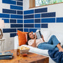 Blue Felt Wall Tiles