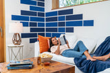 Shiplap Spaced Corner Blue