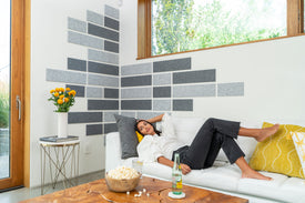 Spaced Shiplap Corner Greys