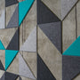 aqua triangle wall art