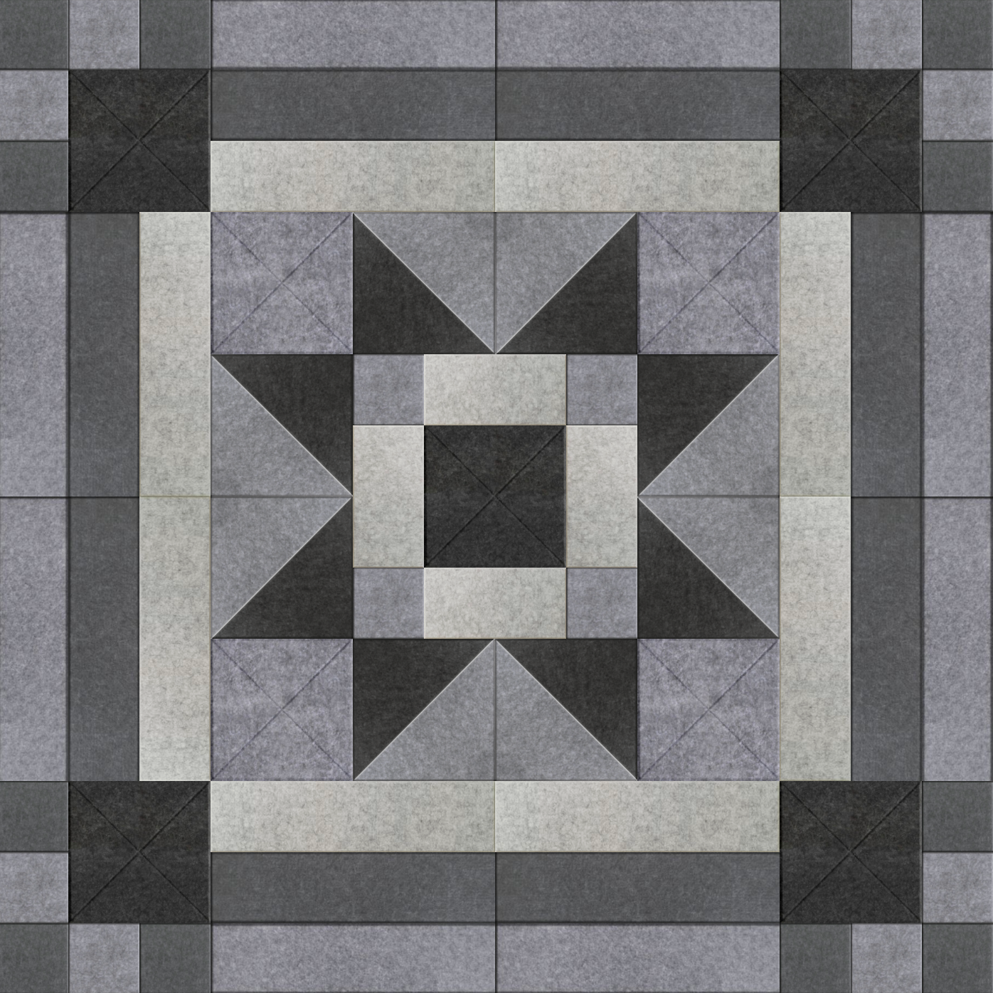 gray quilt square