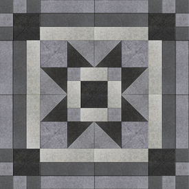 gray quilt square