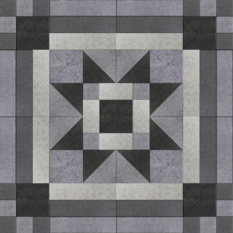 gray quilt square