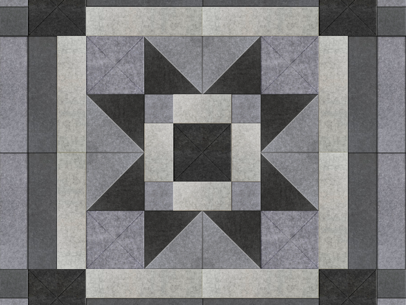 gray quilt square