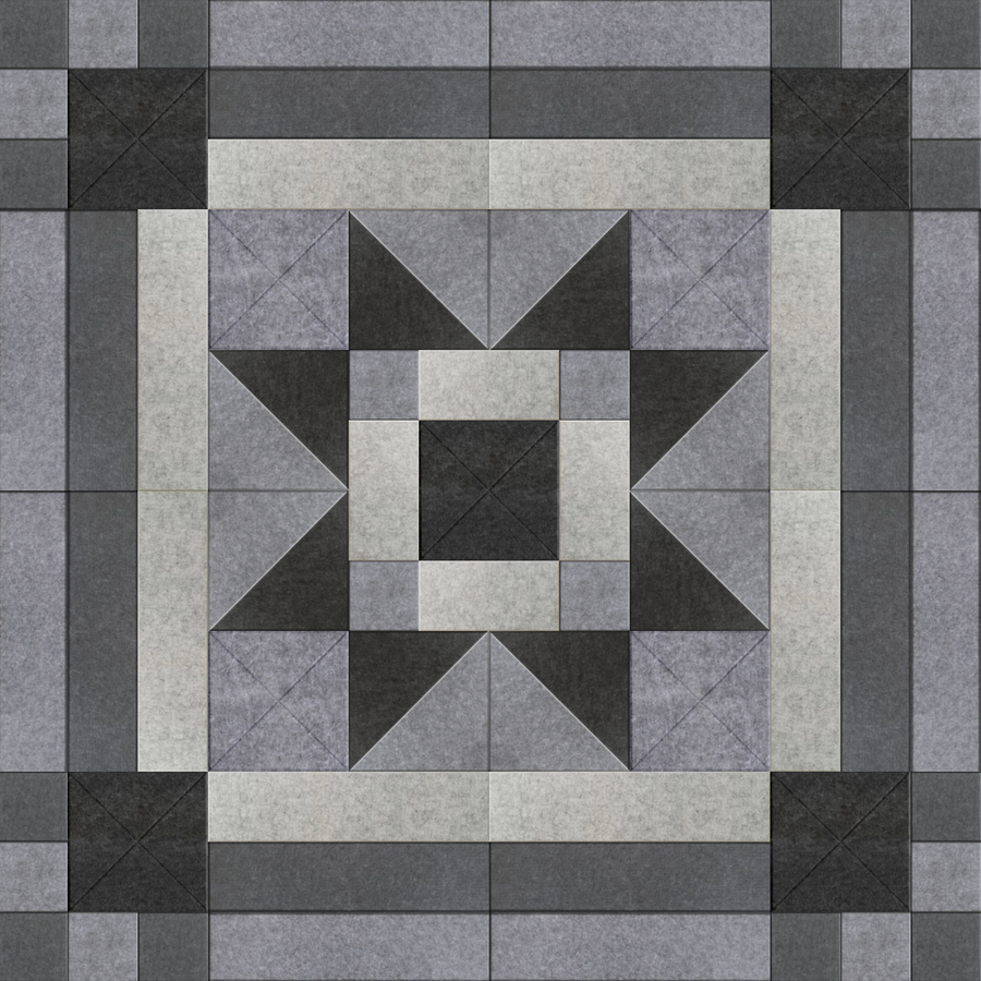 gray quilt square Customer Design