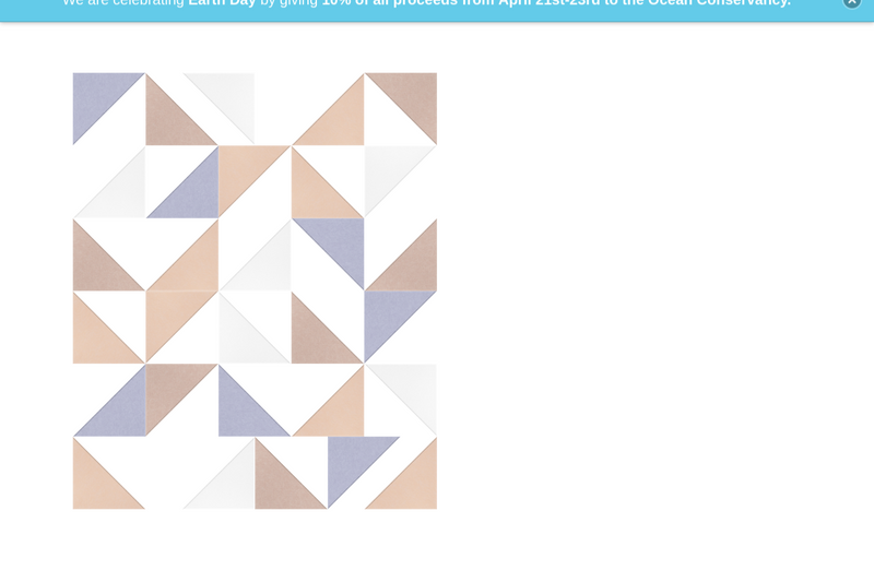 Grapefruit Triangle Art Wall Design