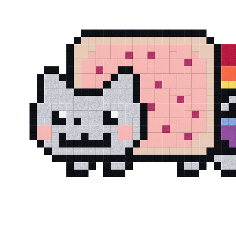 Rainbow Pop Tart Cat Design