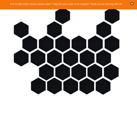 Ebony Spaced Hex Design