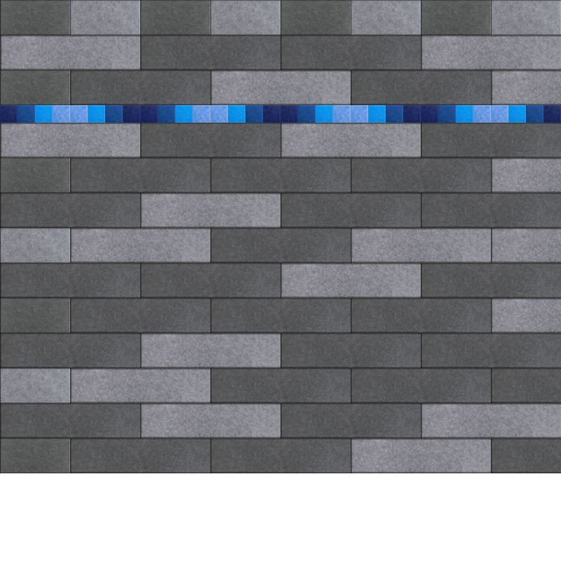 Grey bricks with blue strip v2 Design