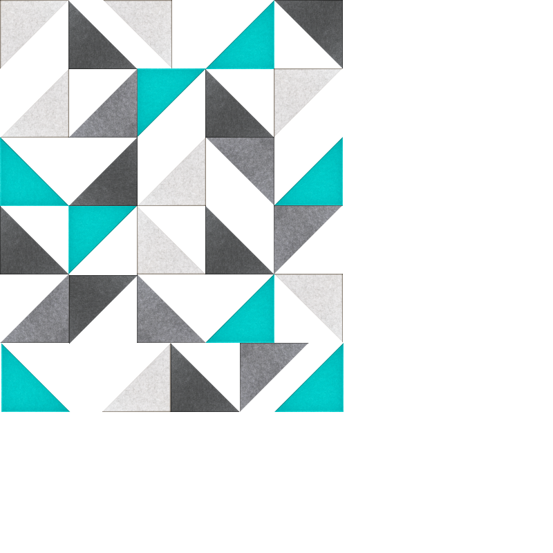 Aqua Triangle Art Wall Design