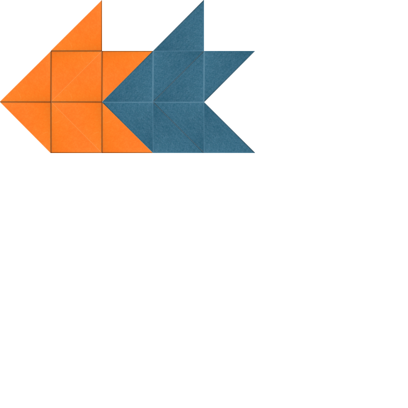 blue and orange arrow Design
