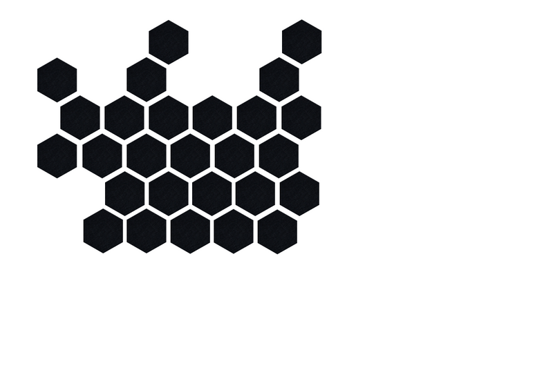Ebony Spaced Hex Design
