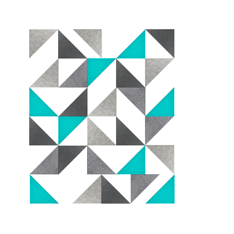 Aqua Triangle Art Wall Design