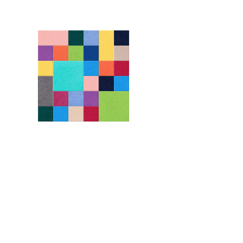 3x3 Rainbow Patchwork Design