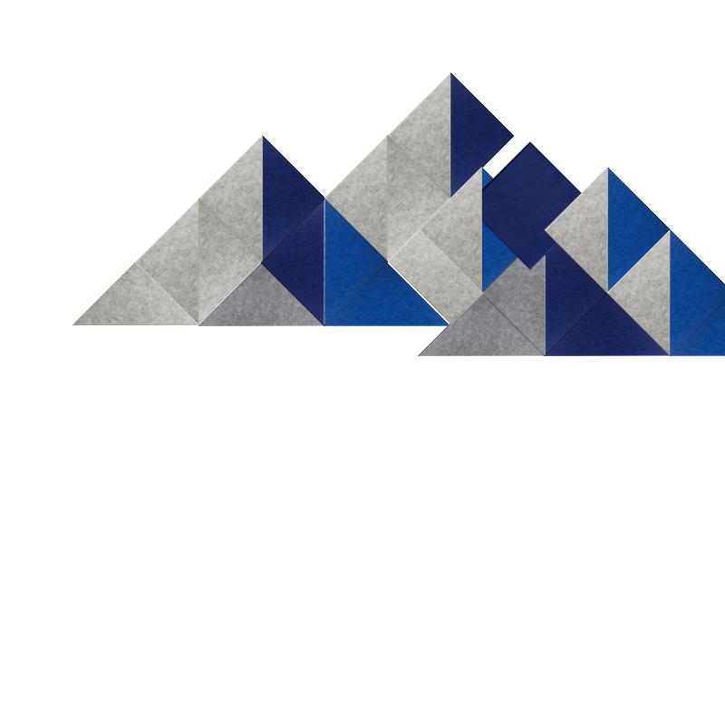 Blue Small Shaded Mountain Design