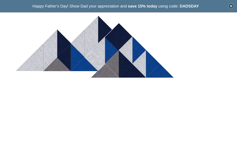 Blue Small Shaded Mountain Design