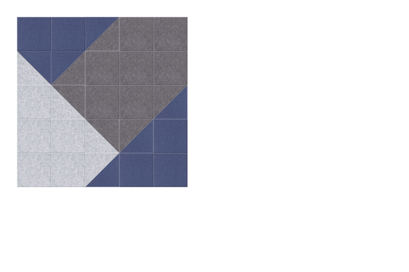 grade square blues design felt wall decor