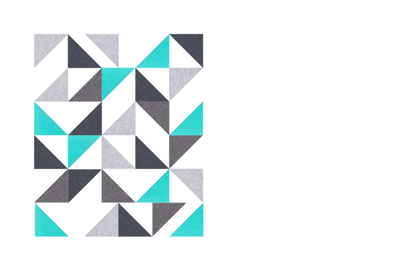 Spaced Triangle Aqua Design
