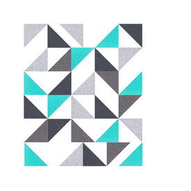 Spaced Triangle Aqua Design