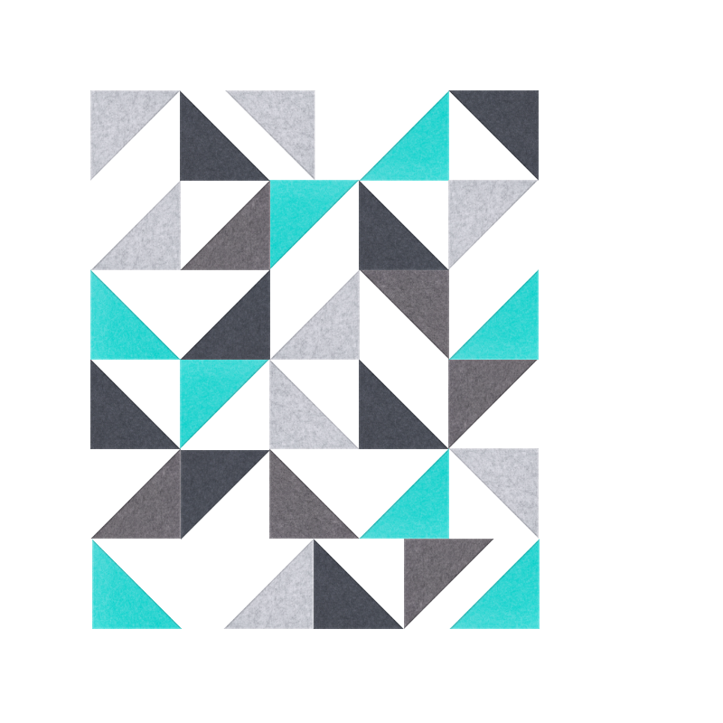 Spaced Triangle Aqua Design