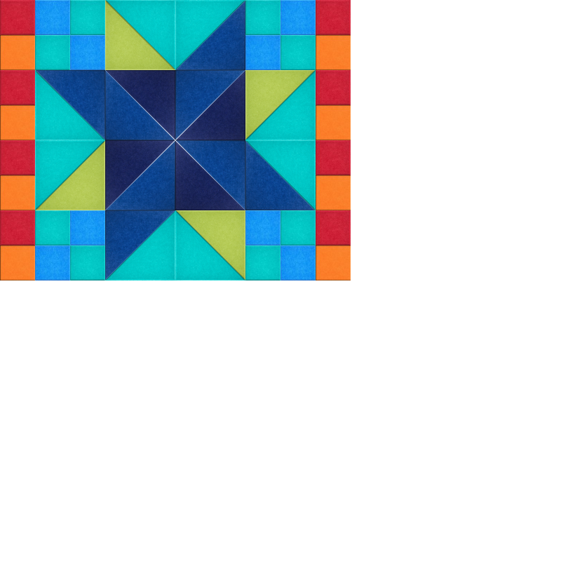 Star with Checks Design